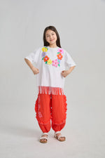 Mermaid Cat Tassel Embroidered Tee