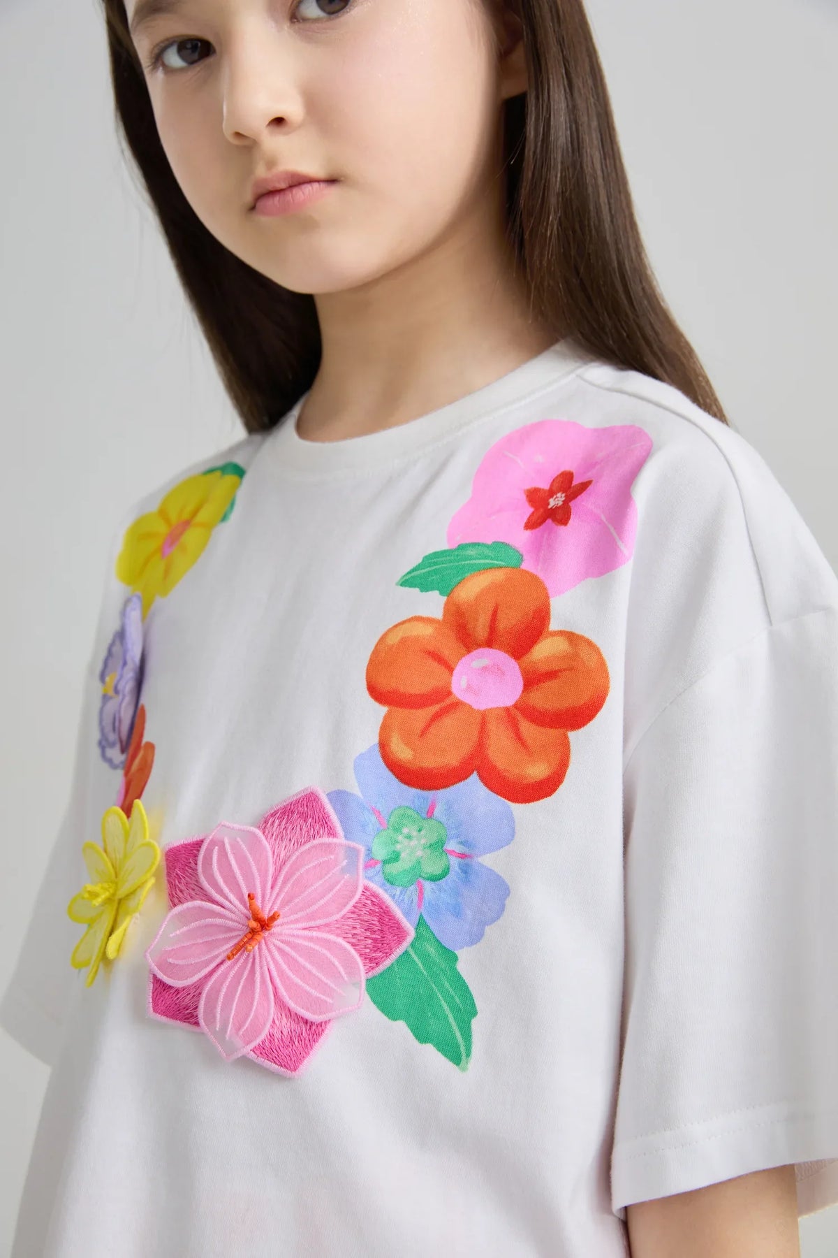 Mermaid Cat Tassel Embroidered Tee
