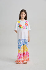 Mermaid Cat Tassel Embroidered Tee
