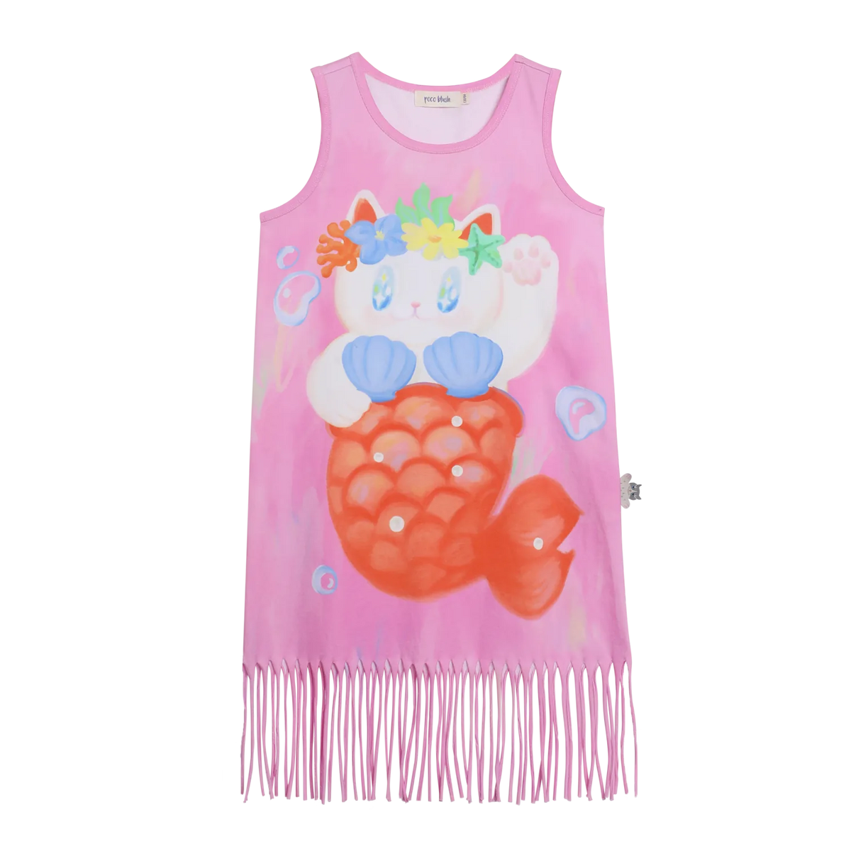 Hawaiian Mermaid Cat Tassel Maxi Skirt