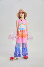 Hawaiian Mermaid Cat Tassel Maxi Skirt