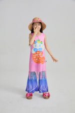 Hawaiian Mermaid Cat Tassel Maxi Skirt