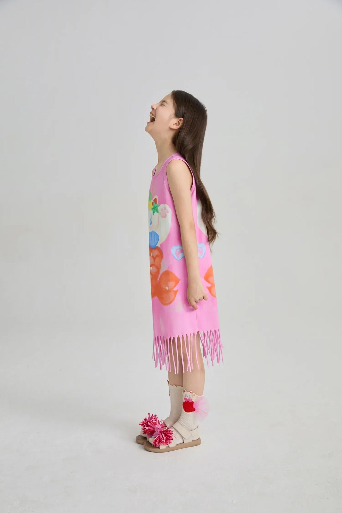 Hawaiian Mermaid Cat Tassel Maxi Skirt