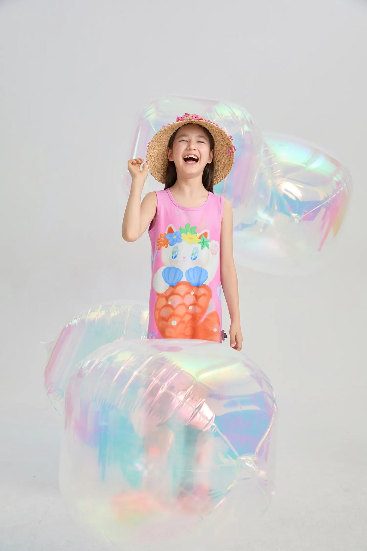 Hawaiian Mermaid Cat Tassel Maxi Skirt