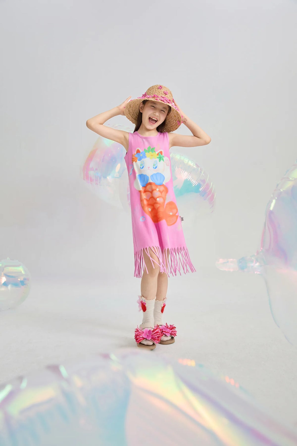 Hawaiian Mermaid Cat Tassel Maxi Skirt