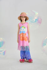 Hawaiian Mermaid Cat Tassel Maxi Skirt