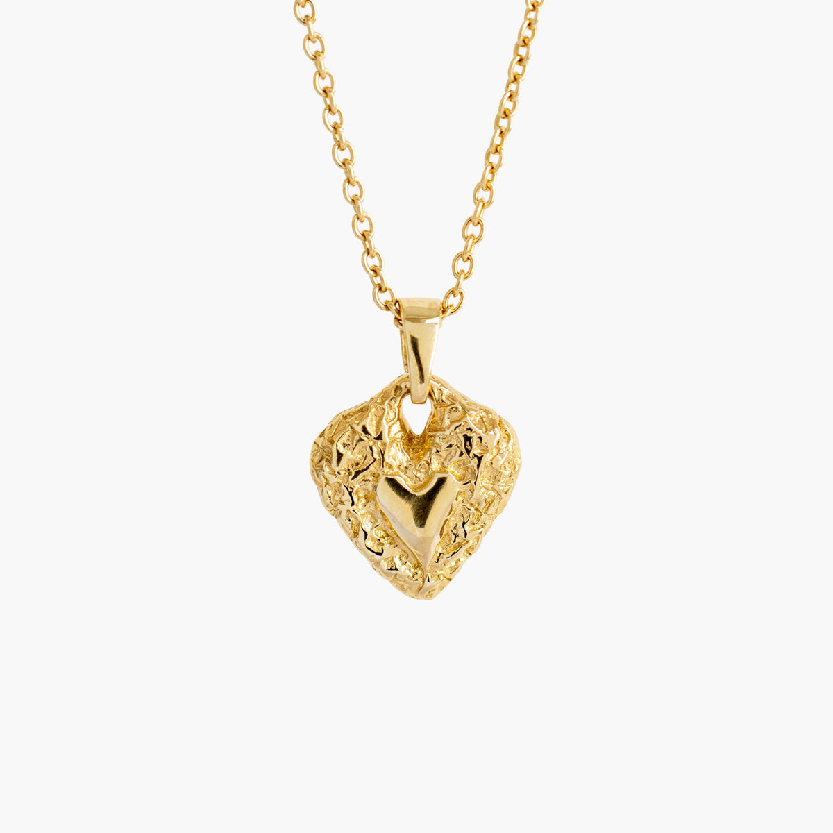 GOLD HEART CHARM NECKLACE AMOURA