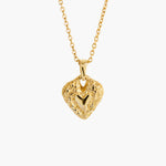 GOLD HEART CHARM NECKLACE AMOURA