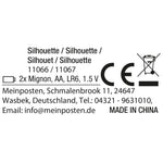 Herz Stern Fenster LED Silhouette Warmweiß Weihnachtsbeleuchtung 30cm Deko grün