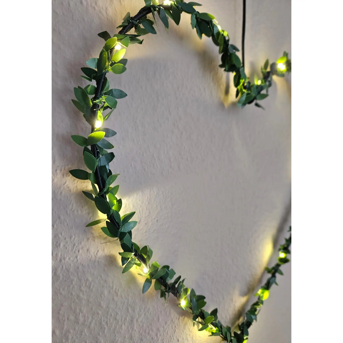 Herz Stern Fenster LED Silhouette Warmweiß Weihnachtsbeleuchtung 30cm Deko grün