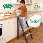 Holz Lernleiter Montessori: Hocker für Kinder - Beige