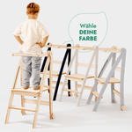 Holz Lernleiter Montessori: Hocker für Kinder - Graphit