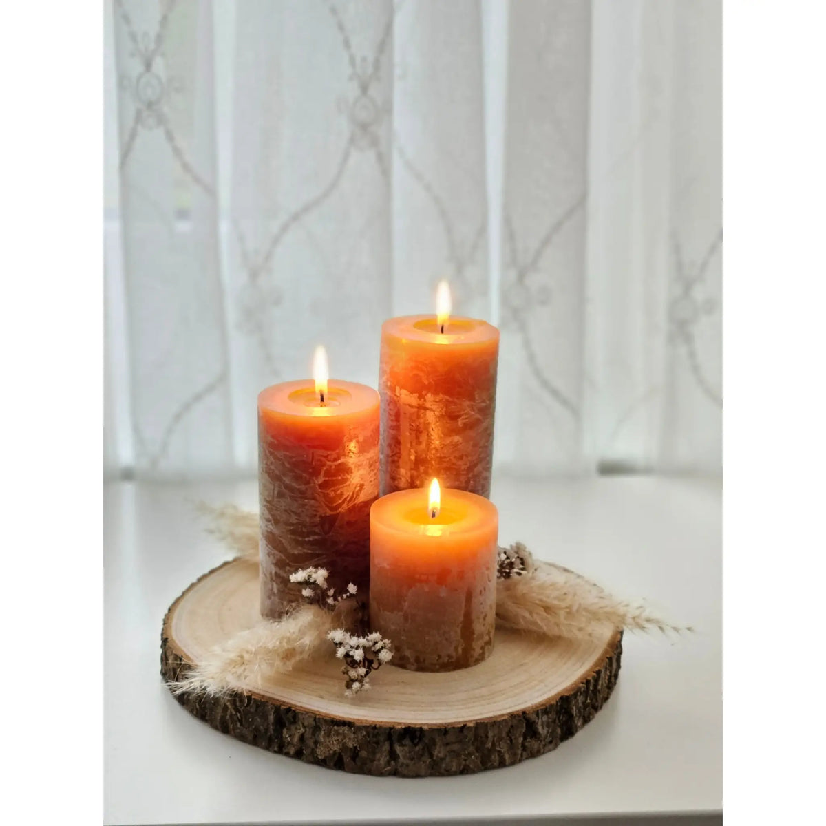 Holzbrett Baumscheibe Holz Brett Tischdeko Tablett Deko Holzplatte Ø 3