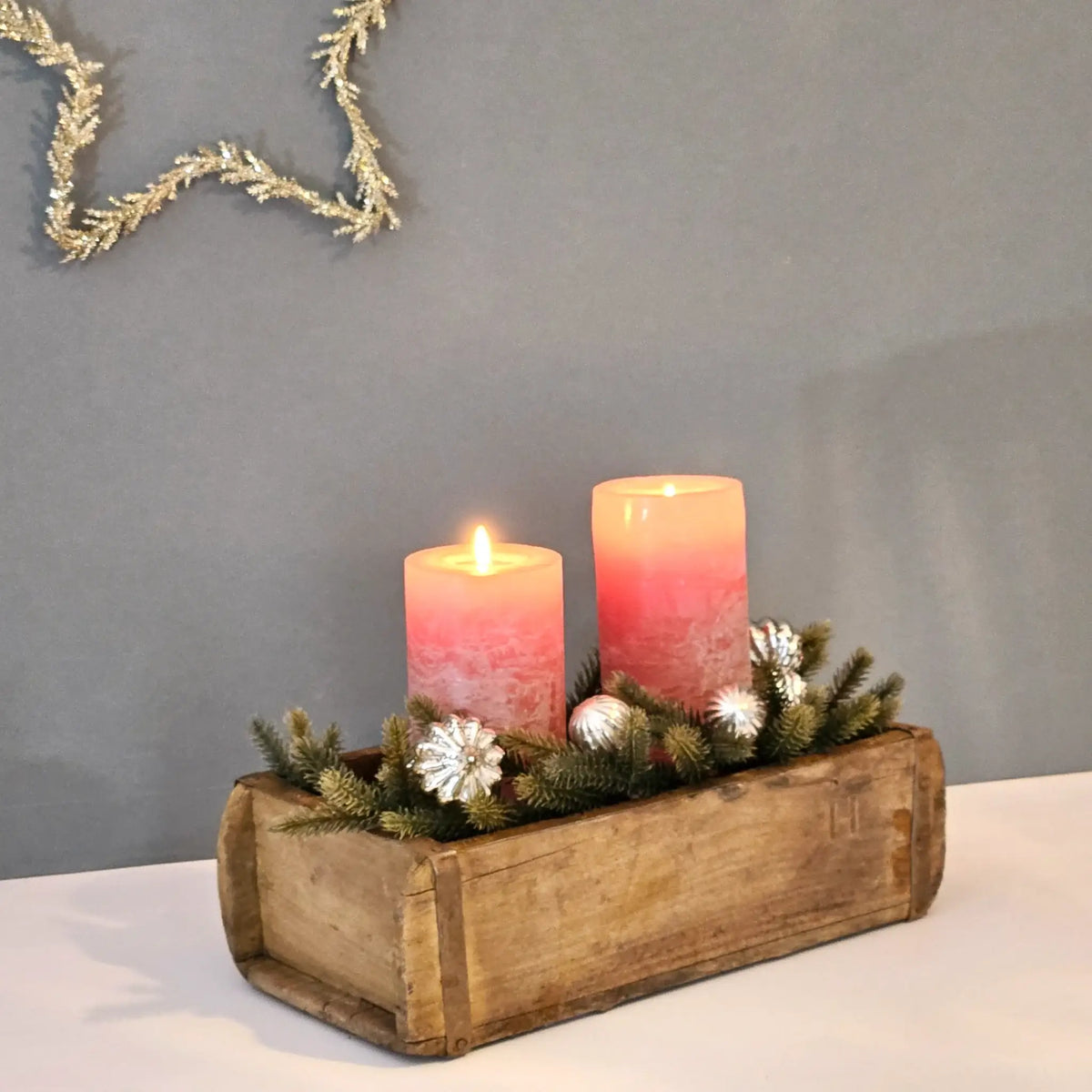 Holzkiste Ziegelform Ziegelsteinform Kiste recyceltes Holz Kasten 31 cm Original rustikal