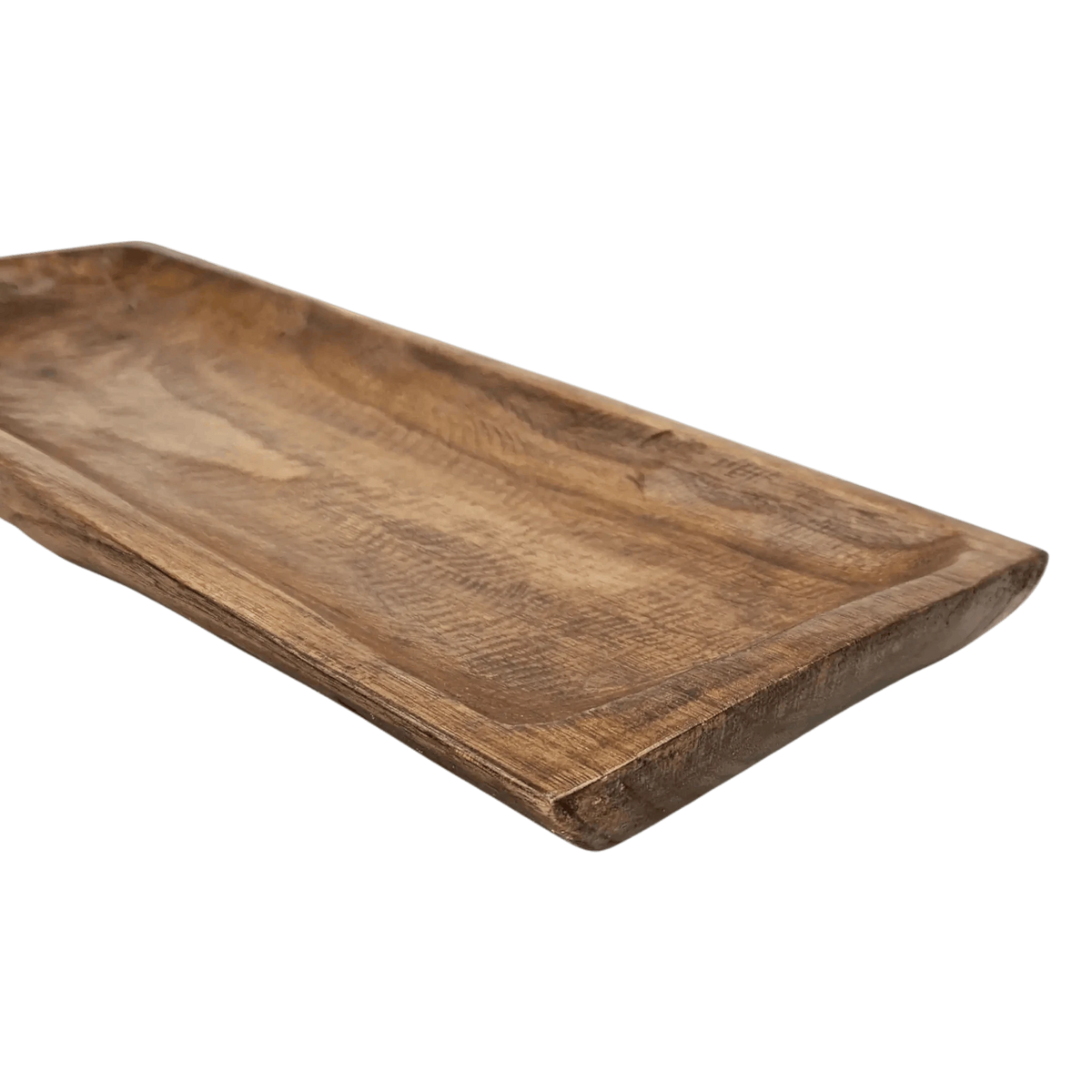 Holztablett Holzbrett Dekoschale Holzschale braun 58x22 cm Kerzentablett Dekobrett XXL