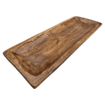 Holztablett Holzbrett Dekoschale Holzschale braun 58x22 cm Kerzentablett Dekobrett XXL