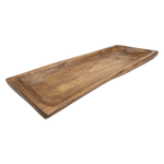 Holztablett Holzbrett Dekoschale Holzschale braun 58x22 cm Kerzentablett Dekobrett XXL