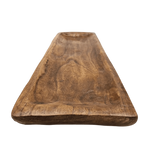 Holztablett Holzbrett Dekoschale Holzschale braun 58x22 cm Kerzentablett Dekobrett XXL