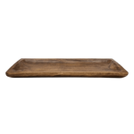Holztablett Holzbrett Dekoschale Holzschale braun 58x22 cm Kerzentablett Dekobrett XXL