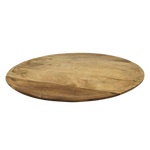 Holzteller Dekoteller rund hellbraun dunkelbraun 37 cm Kerzenteller Mangoholz