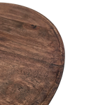Holzteller Dekoteller rund hellbraun dunkelbraun 37 cm Kerzenteller Mangoholz