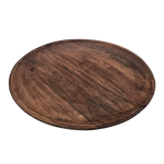 Holzteller Dekoteller rund hellbraun dunkelbraun 37 cm Kerzenteller Mangoholz