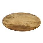 Holzteller Dekoteller rund hellbraun dunkelbraun 37 cm Kerzenteller Mangoholz