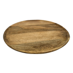 Holzteller Dekoteller rund hellbraun dunkelbraun 37 cm Kerzenteller Mangoholz