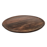 Holzteller Dekoteller rund hellbraun dunkelbraun 37 cm Kerzenteller Mangoholz