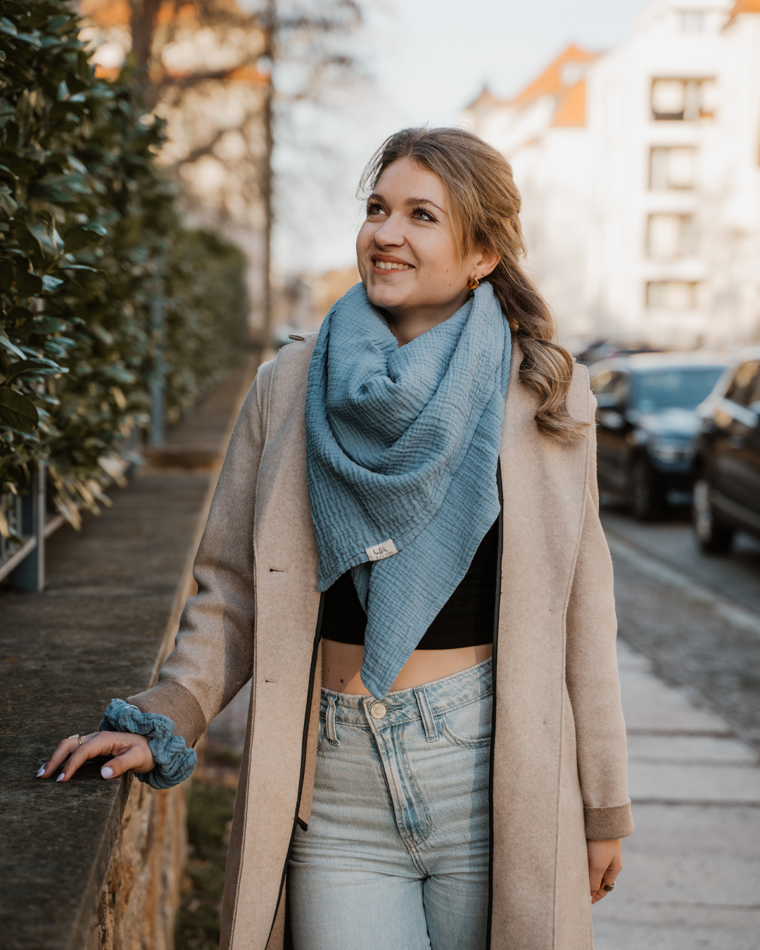 Musselin-Halstuch Erwachsene • Dusty Blue