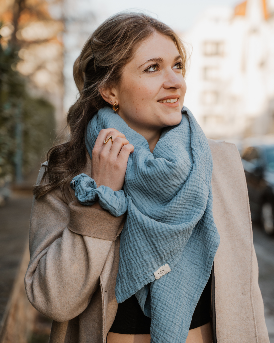Musselin-Halstuch Erwachsene • Dusty Blue