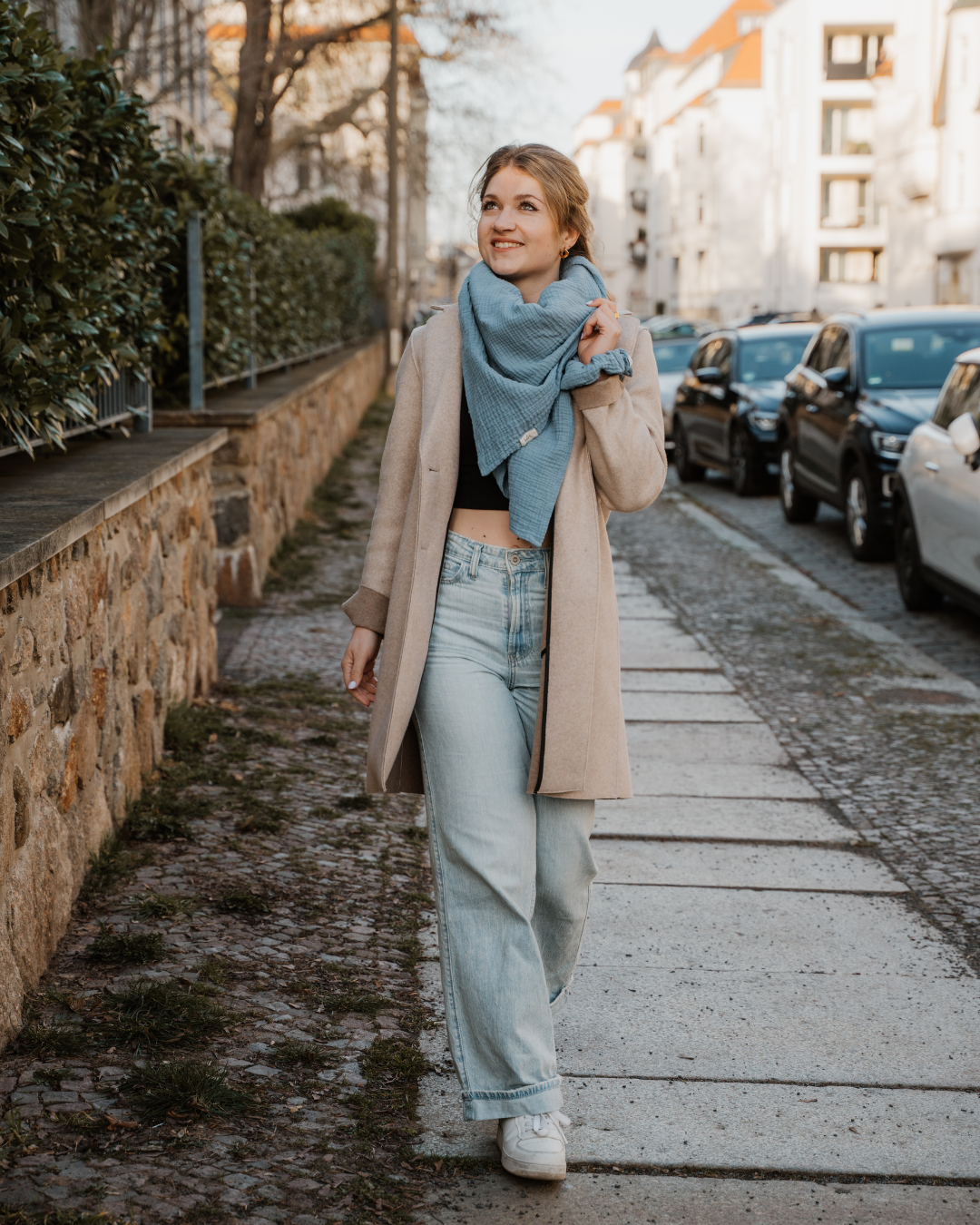 Musselin-Halstuch Erwachsene • Dusty Blue