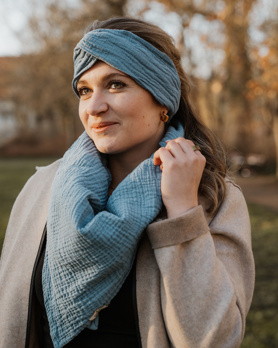 Musselin-Halstuch Erwachsene • Dusty Blue