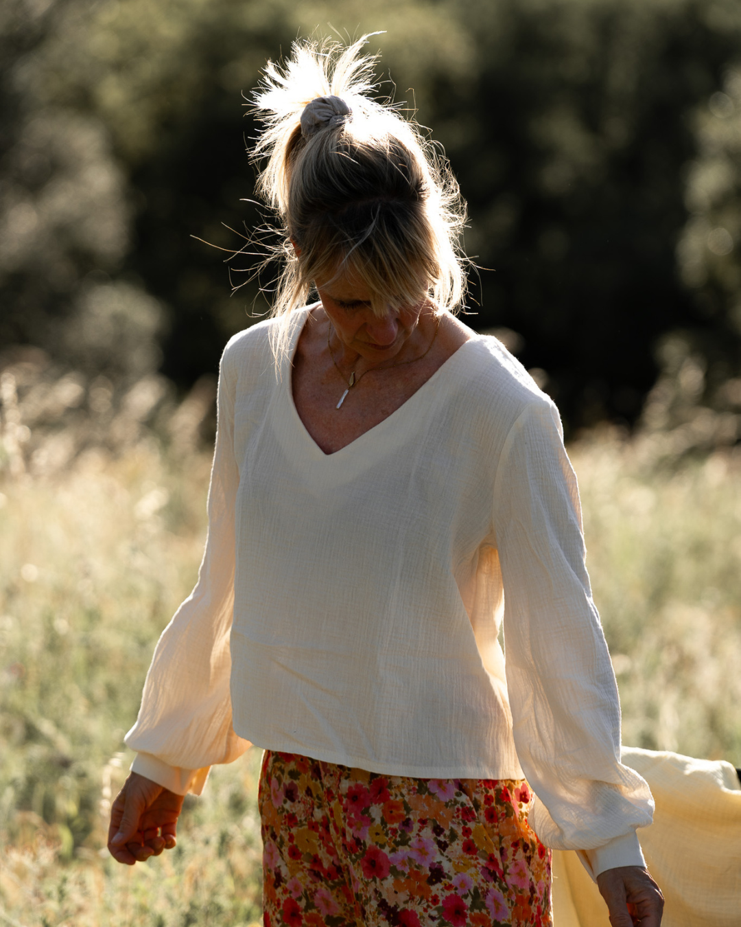 Musselin-Bluse "Jule" • mit Ballonärmeln