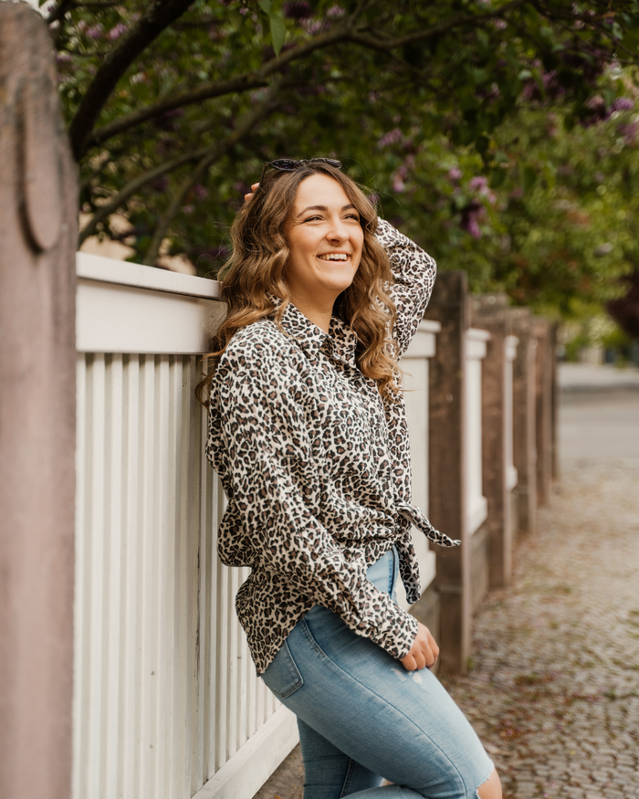 Oversize Musselin-Bluse "Maja" • Leo Edition