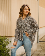 Oversize Musselin-Bluse "Maja" • Leo Edition