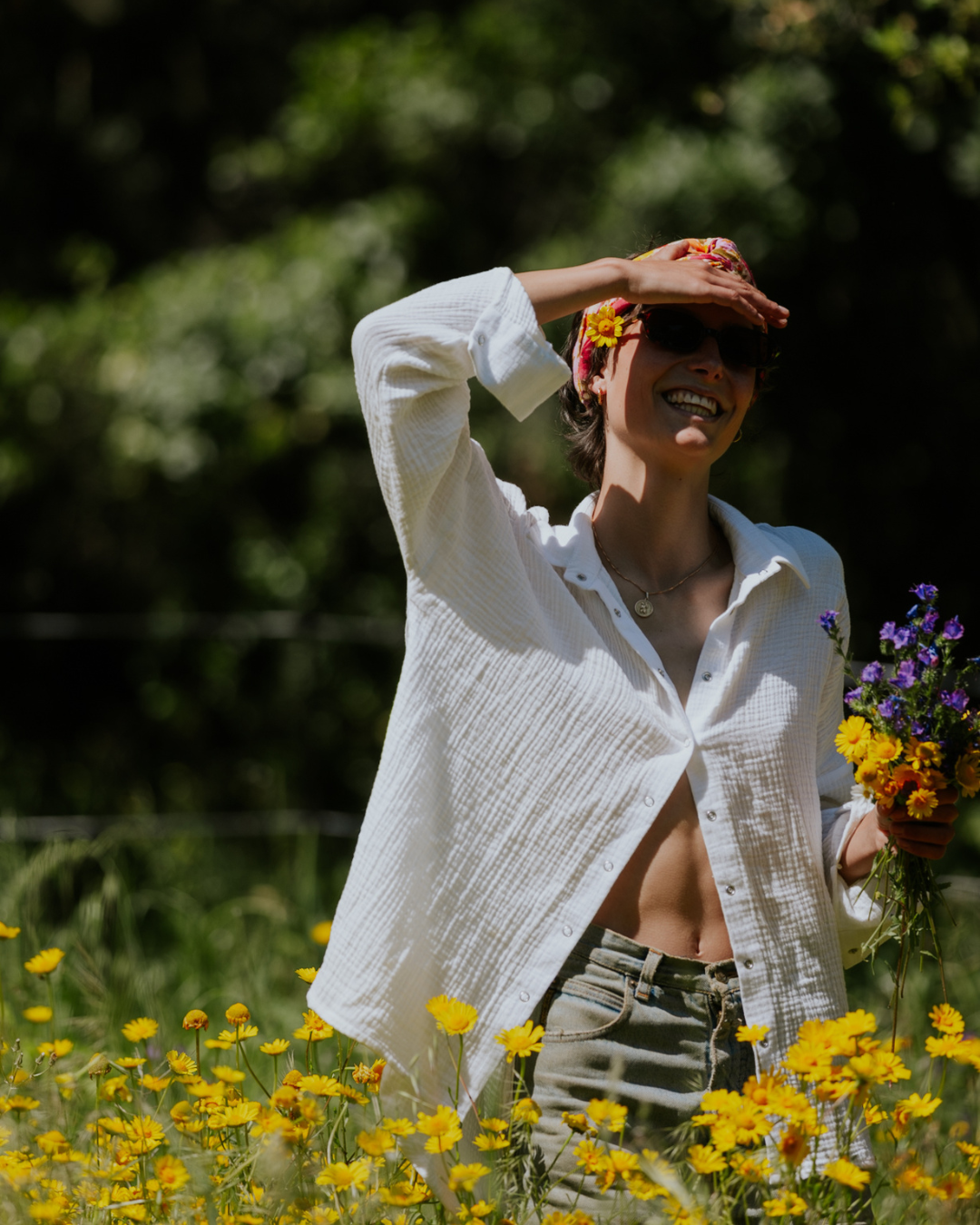 Oversize Musselin-Bluse "Maja"