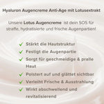 Hyaluron Augencreme •Anti Age• mit Lotusextrakt