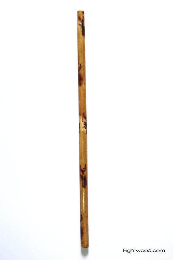 Rattan Stock mit Brandmuster Scorpion