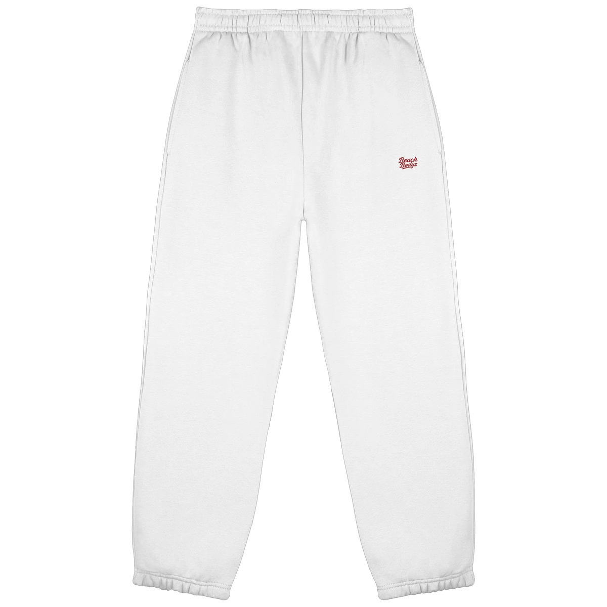 Power Fluffy Jogginghose – rote Stickerei