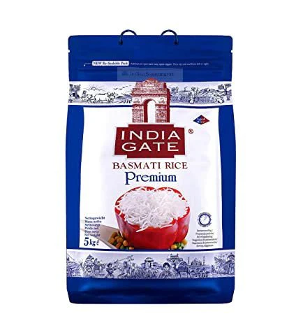 India Gate Premium Basmati Rice 5kg + 10% extra