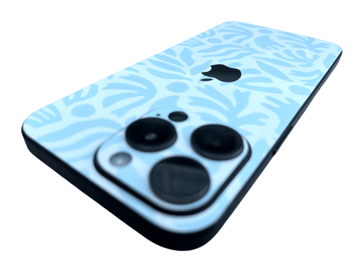 iPhone 14 Plus Skin Koralle Blau