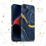 iPhone 12 Skin mit 24K Gold Luxury Blue