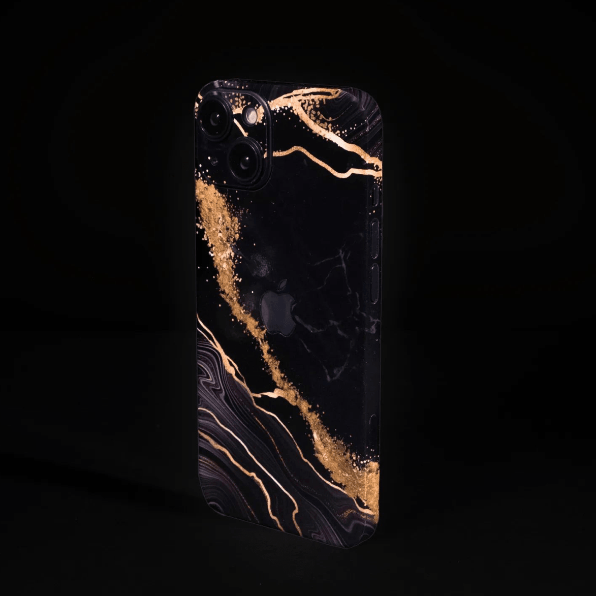 iPhone 14 Plus Skin mit 24K Gold Luxury Black