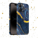 iPhone 14 Pro Max Skin mit 24K Gold Luxury Blue