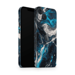 iPhone 15 Skin Blue Silver