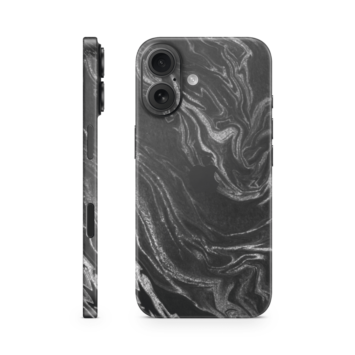 iPhone 16 Skin Black Silver