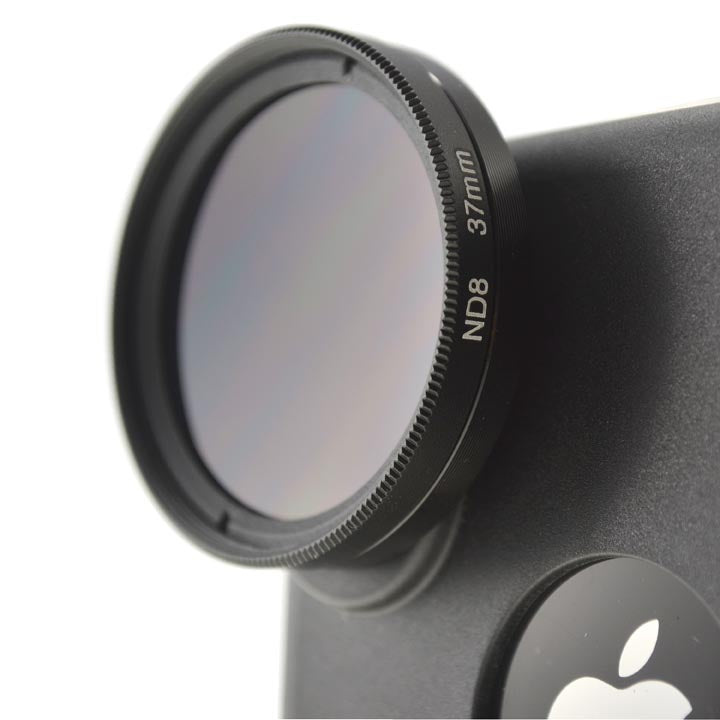 Neutraldichtefilter Graufilter ND-Filter ND8 37mm Linse Objektiv für iPhone X | System-S
