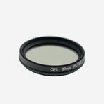 CPL Filter 37 mm Circular Polarizer Linse in Schwarz mit Hülle für iPhone XR | System-S