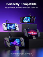 6 in 1 Docking Station für Steam Deck, ROG Ally X, Lenovo Legion Go - Schwarz & Weiß